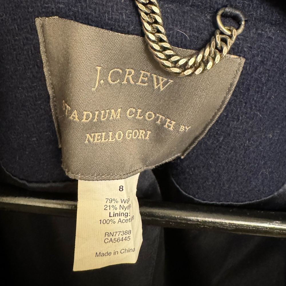 J. Crew Stadium Nello Gori Peacoat 8 - Picture 11 of 12